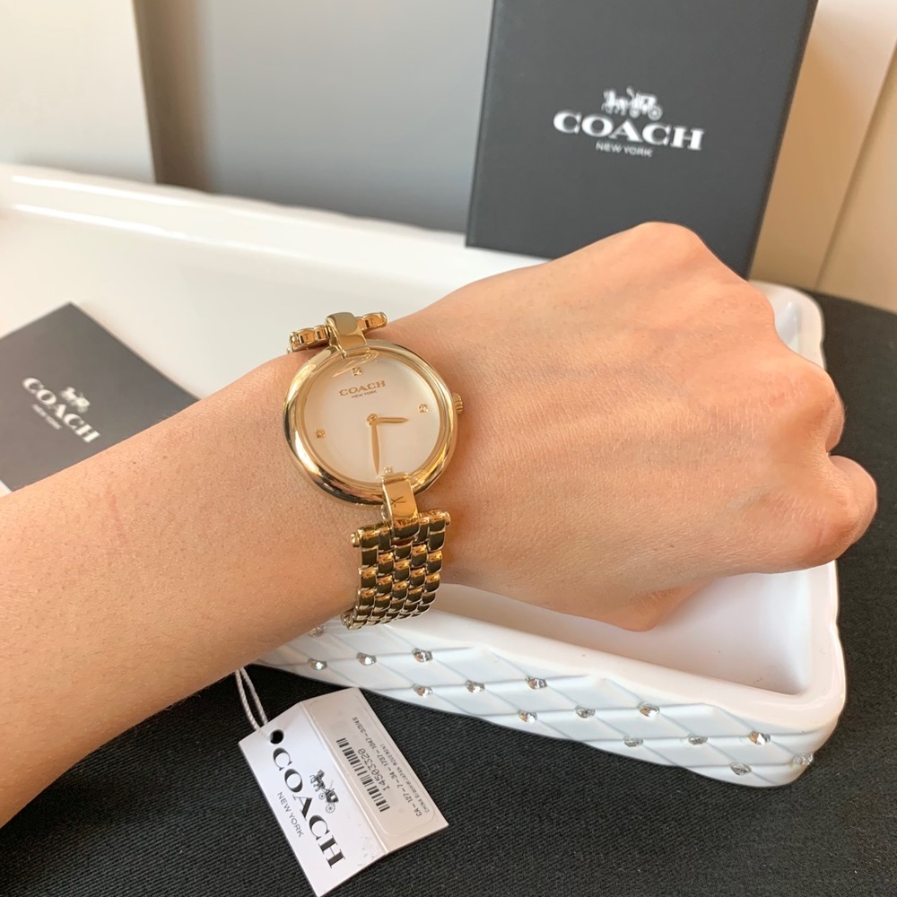 SOLD NWT authentic COACH gold tone bracelet watch - Picture 3 of 5